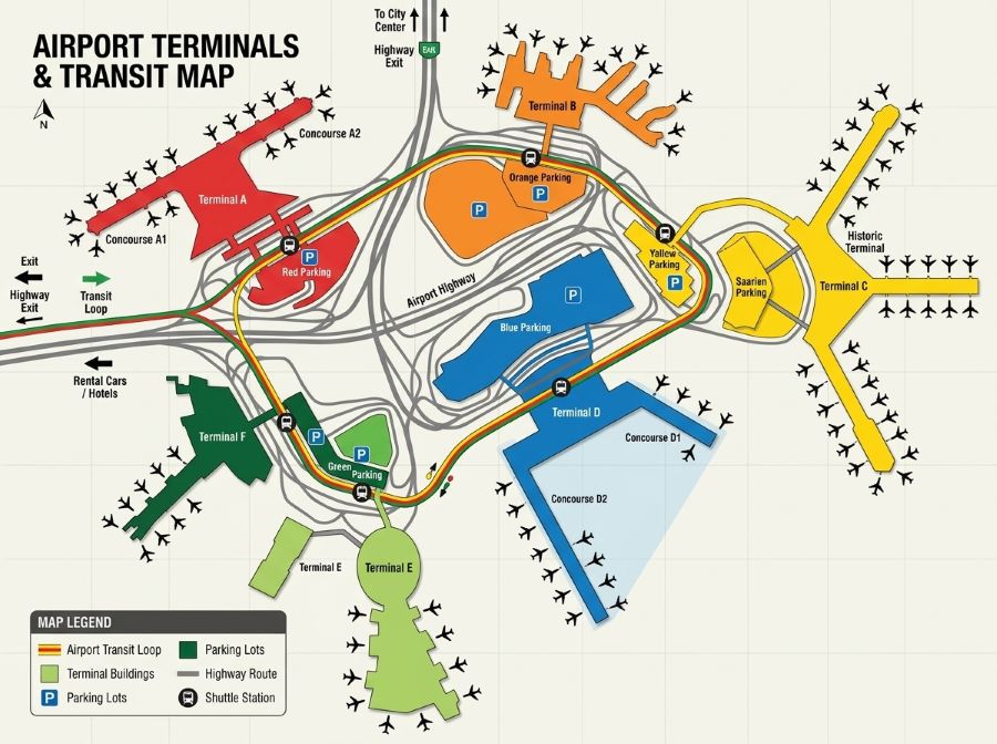 jfk Terminal Map
